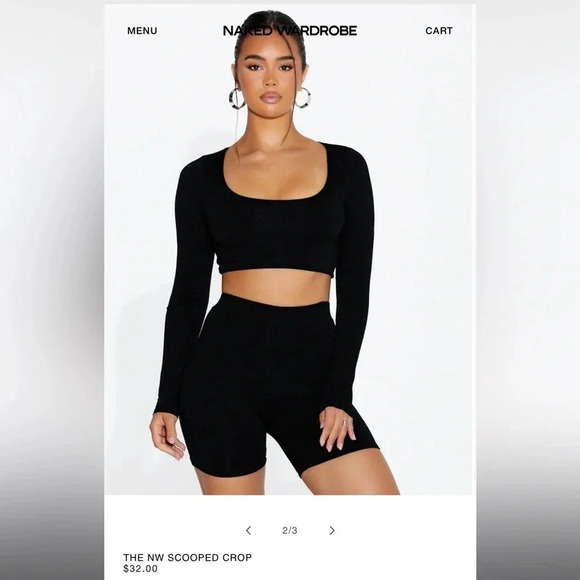 naked wardrobe Tops - Naked Wardrobe Black Crop Top